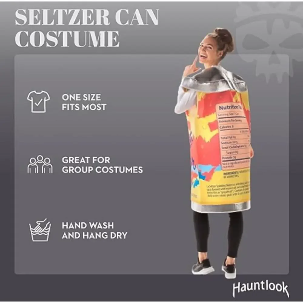 Brand New Hauntlook Drink Can Seltzer Halloween Costume Dress Up Adult OS